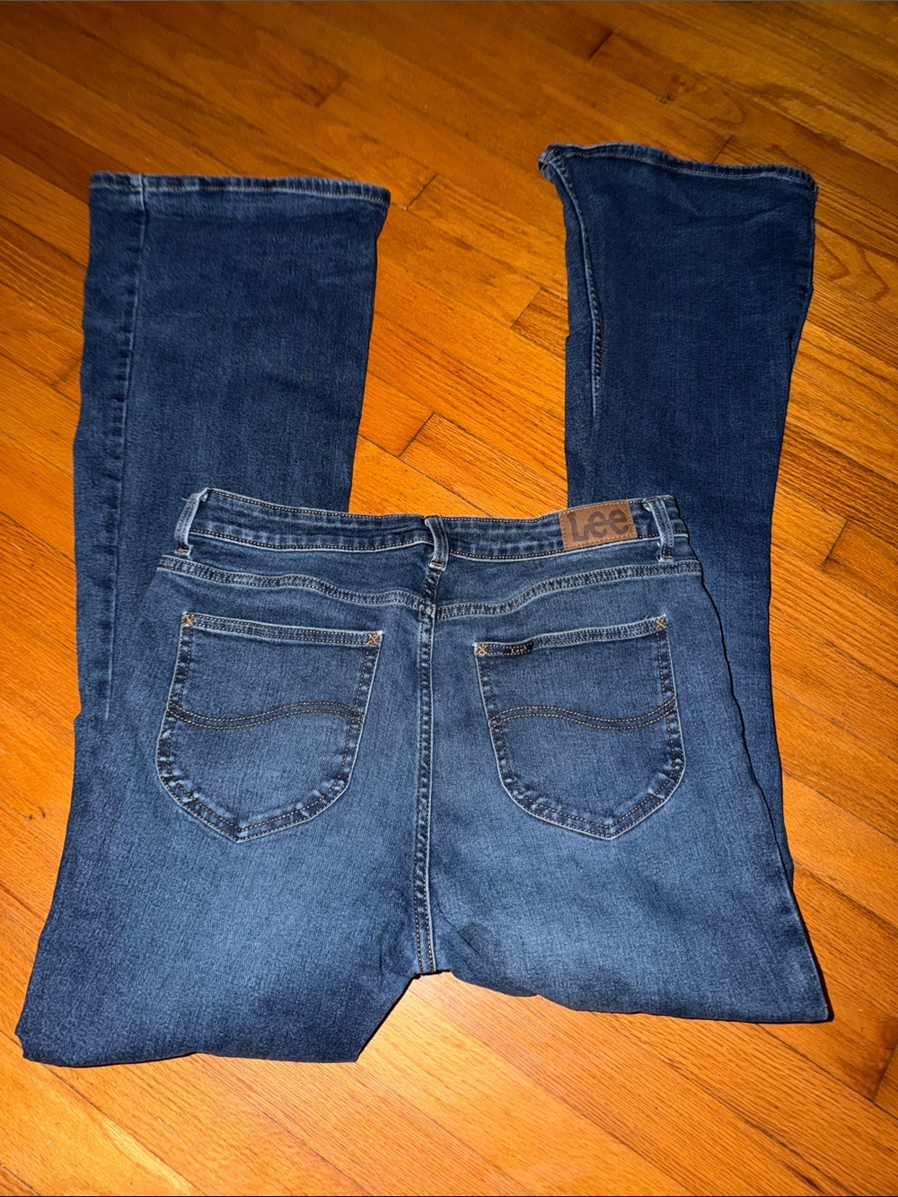 Lee Women's Blue Boot Cut Slim Fit Flare Jeans size 14L FLATTERING